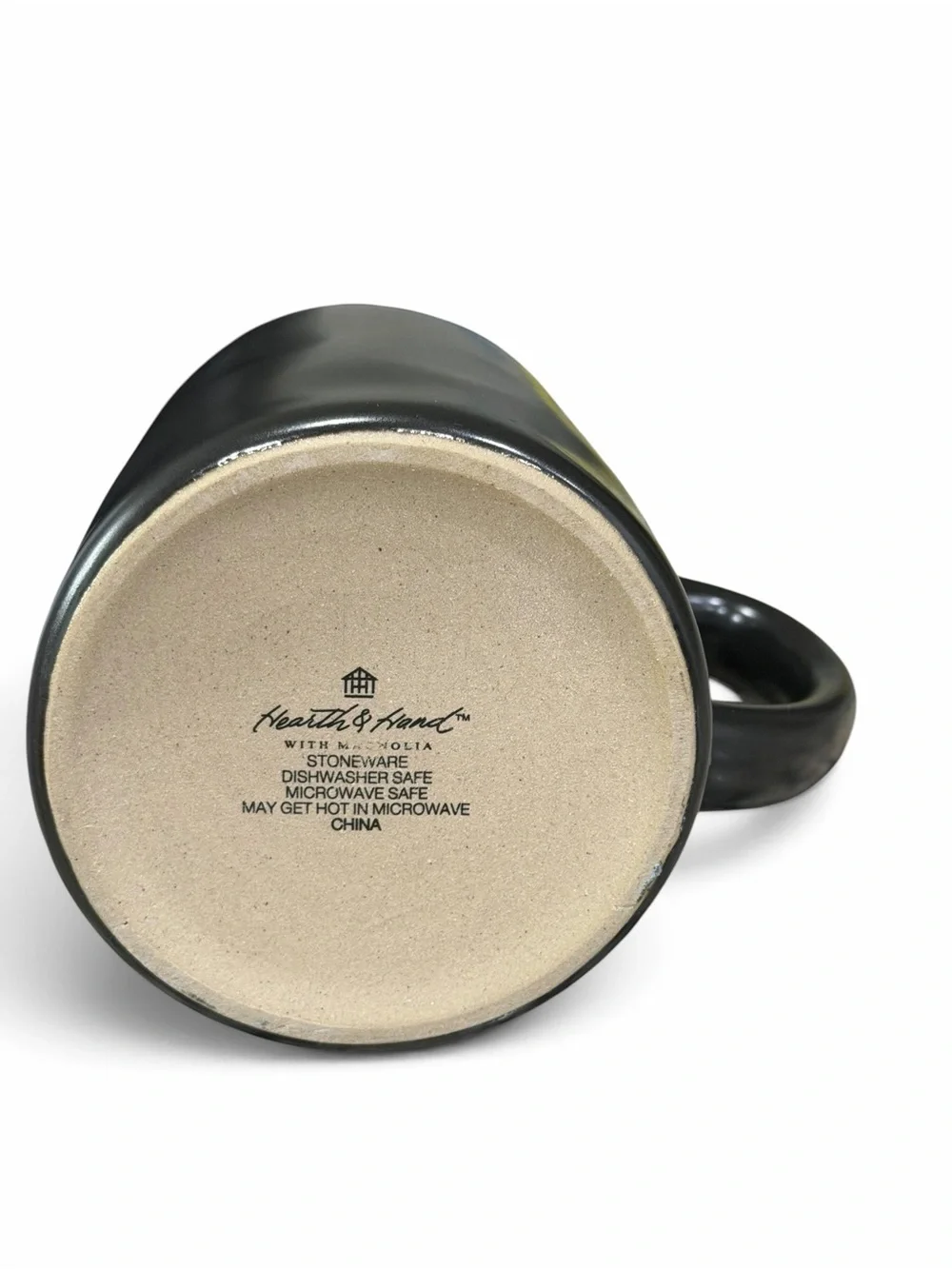 Hearth & Hand by Magnolia 15 oz Matte Black Stoneware Coffee Mug Minimalist Cup